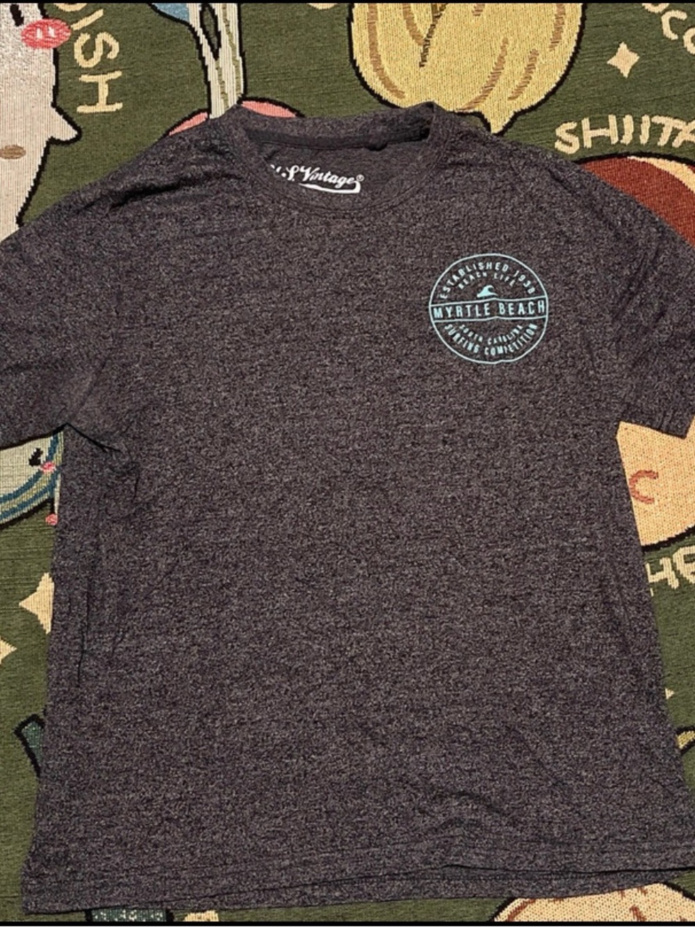 Vintage Heather Gray Myrtle Beach Short Sleeve Tee